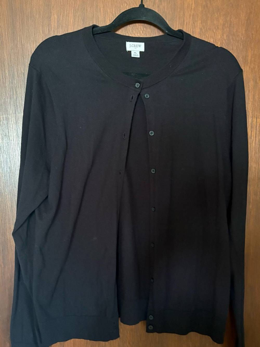 J. Crew women’s Black Lightweight Button-Front Cardigan - Size XL